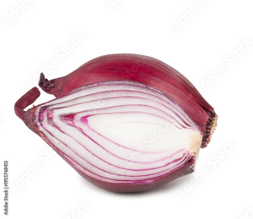 Red onions isolated on a white background