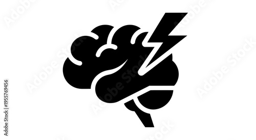 Brainstorm Creative Thinking Idea with Lightning Power Concept