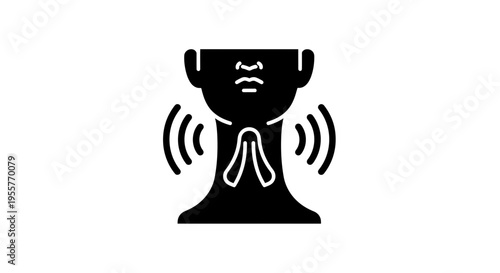 Sore Throat Illustration Vector Icon Symbol Design