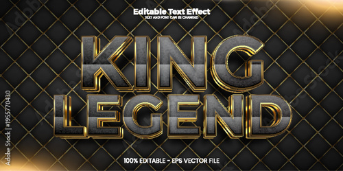 King Legend editable text effect in modern trend style