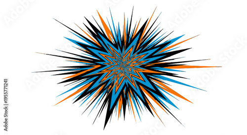 Vibrant abstract explosion of colorful lines.