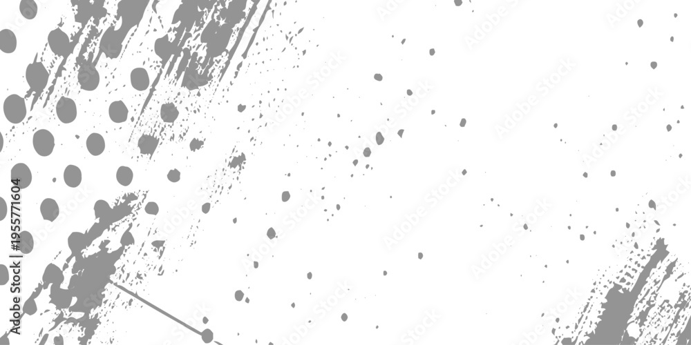 Naklejka premium Minimal white grunge texture background, faded halftone dots, scratch paper effect, soft grain, abstract dust overlay, modern graphic design background, monochrome palette, subtle distressed pattern.