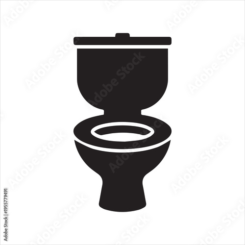 Toilet icon on white background .