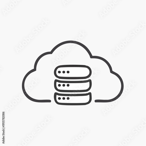 Cloud Icon minimalistisch Outline