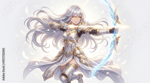 Divine Anime Guardian with Light Bow
