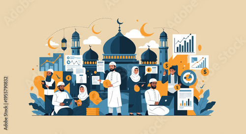 A stylish illustration of a woman engaging with her smartphone amidst lush foliage. Ideal for content related to technology, connectivity, or a modern