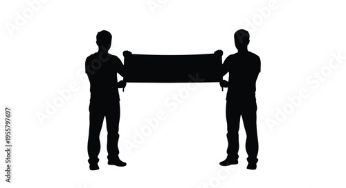 Woman running on treadmill depicted in striking black silhouette