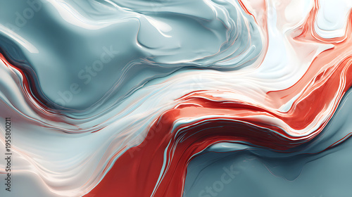 Modern artistic concept, smooth fluid textures, high-end commercial aesthetic, and vast empty space for text.