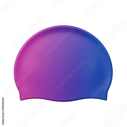 A colorful swim cap on transparent background