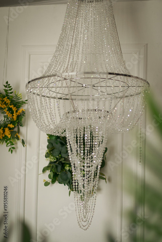 chandelier on the window