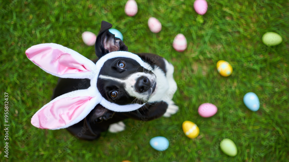 Obraz premium Pet holiday celebrations, dogs in festive costumes, viral cute pet moments, lifestyle pets in seasonal themes, social media friendly pet scenes, joyful spring pet lifestyle