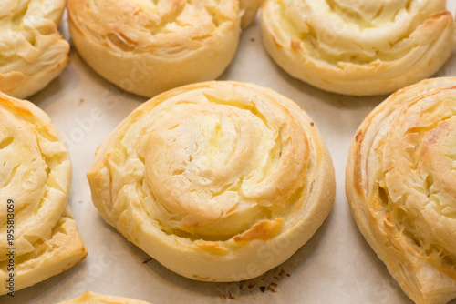 Freshly baked traditional Swedish cinnamon buns
