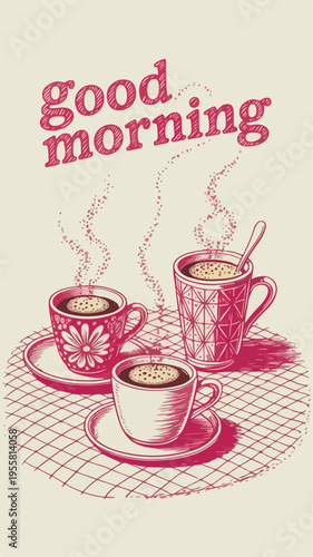 Good Morning Coffee Cup Sketch