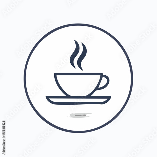 Kaffee Tasse Icon minimalistisch Outline