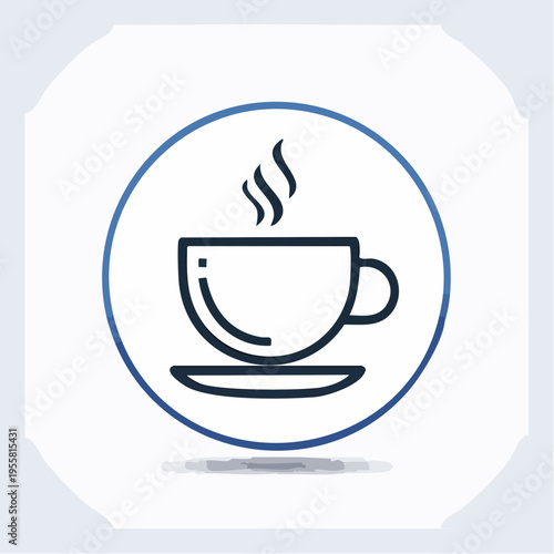 Kaffee Tasse Icon minimalistisch Outline