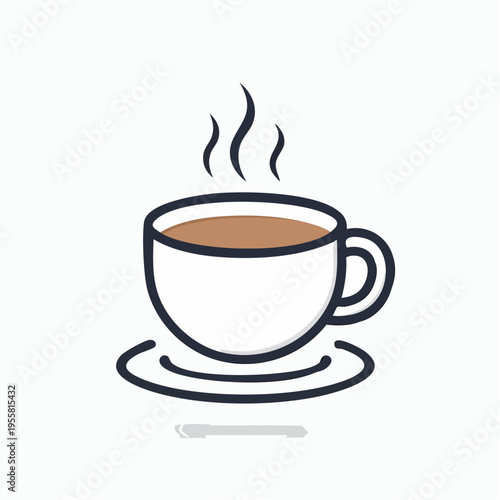 Kaffee Tasse Icon minimalistisch Outline