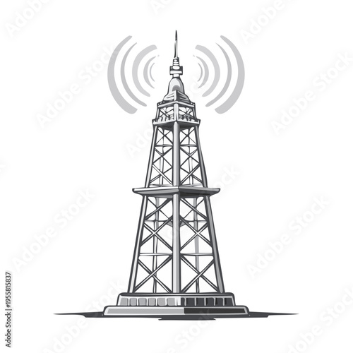 Radio tower broadcasting signals telecommunication technology communication network broadcast