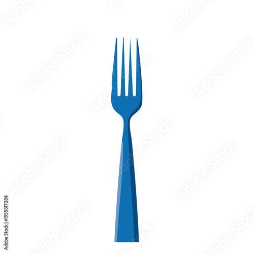 Bold Blue Four Tined Dinner Fork