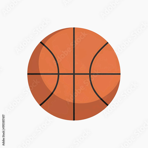Classic Basketball Ball Vector Illustration Isolated on White Background
