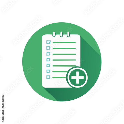Checklist with Plus Symbol Icon for Adding Items