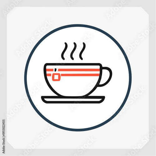 Tee Tasse Icon einfach modern