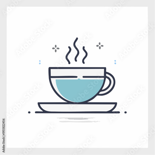 Tee Tasse Icon einfach modern