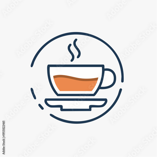 Tee Tasse Icon einfach modern