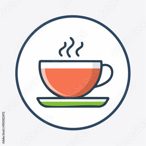 Tee Tasse Icon einfach modern
