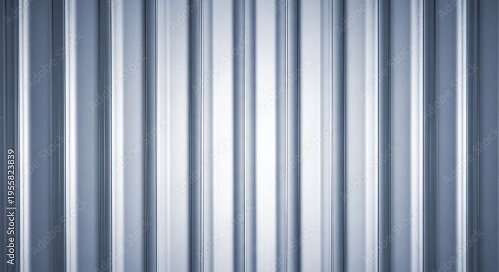 Obraz premium Sleek Metallic Ribbed Surface Background with Vertical Lines and Gradient Lighting