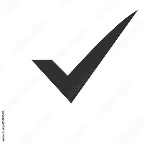 Graphic Check Mark Icon Inside a Circle for Approval and Success