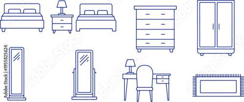 Essential bedroom and dressing furniture set with essentials for a cozy space