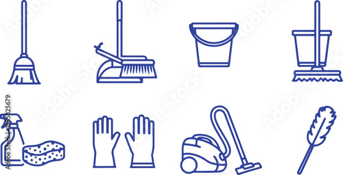 Essential cleaning tools and accessories for household maintenance
