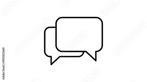 Two Chat Bubbles Icon for Conversation and Customer Support