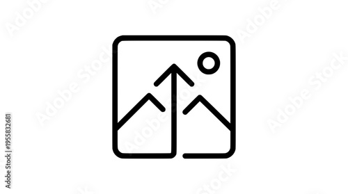 House Outline Icon for Homepage and Real Estate Navigation