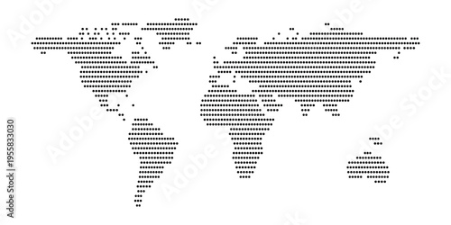 Dotted world map. Suitable for web site pattern, anual report, inphographics.