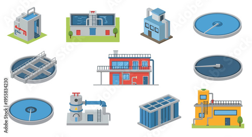 Illustrative set of water treatment facilities and related infrastructure