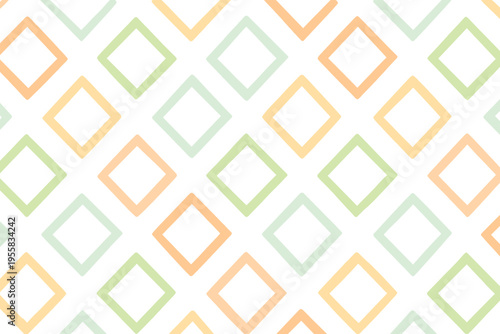 Colorful diamond pattern in pastel shades on a white background suitable for various design projects