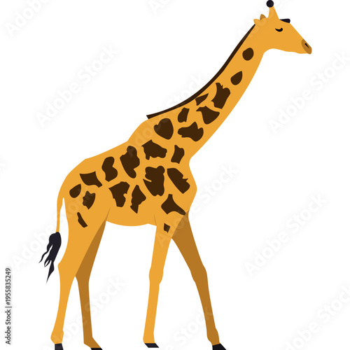 Giraffe zoo animal vector icon