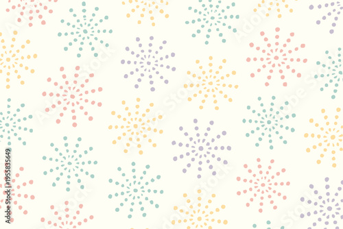 Colorful dot pattern on light background used for various decorative purposes in art and design projects
