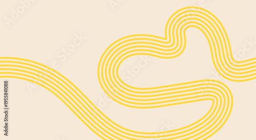 Seamless noodle bar pattern. Wavy spaghetti line background. Abstract food inspired design for restaurant and packaging vector