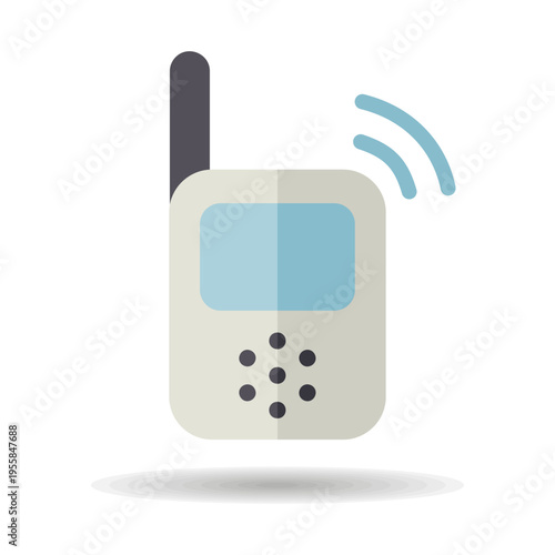 Baby radio monitor vector isolated icon