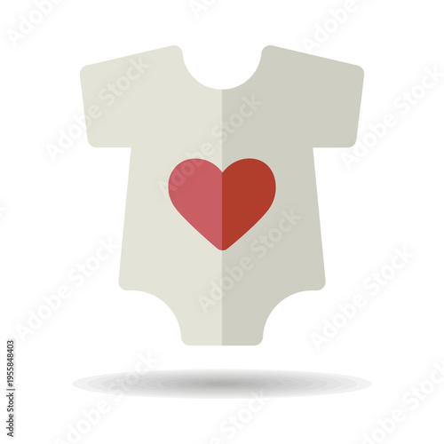 Baby bodysuit vector isolated icon. Baby Romper