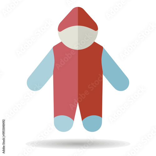 Baby bodysuit vector isolated icon. Baby Romper