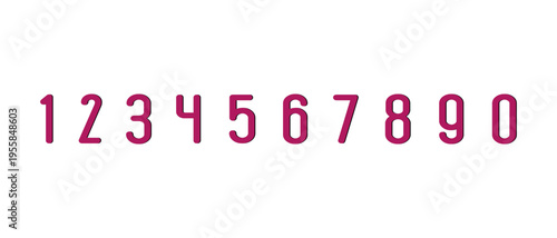 Set of colorful numbers. Vector illustration. Template elements for greeting card, web design. Mathematics educational children game.