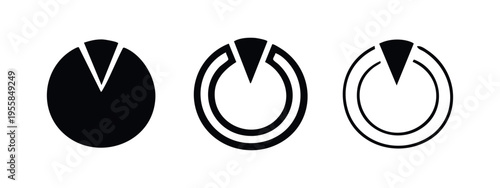 Power Button Icon Set: On/Off Switch and Standby Symbol