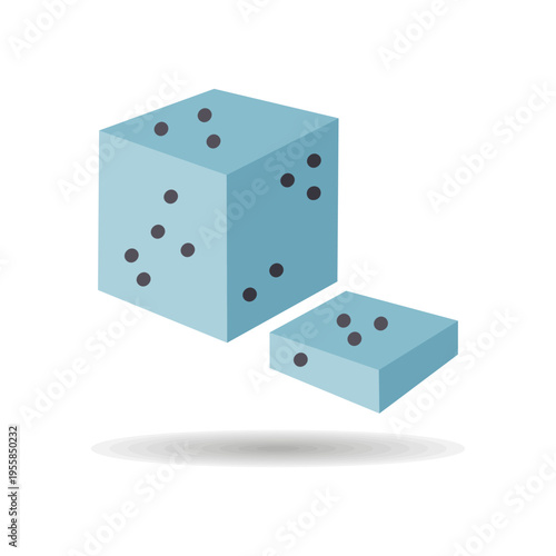 Feta cheese cubes vector icon
