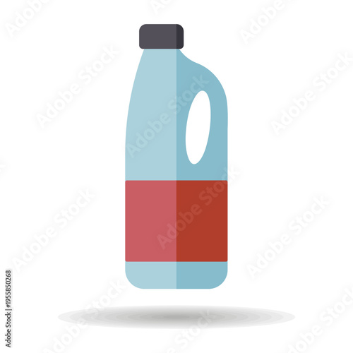 Milk plastic bottle vector icon