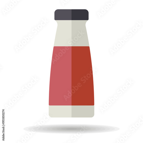 Milk bottle vector icon. Dairy product sign