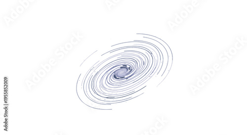 a blue swirling spiral on white background.