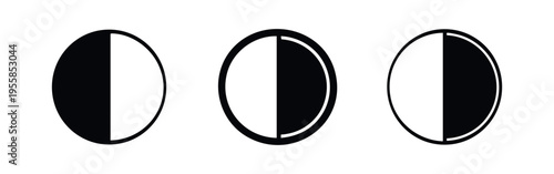 Abstract Half Circle Progress and Division Icons Collection